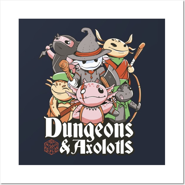 Axolotl army /  Dungeons and axolotls Wall Art by elaissiiliass